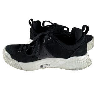 Women's Deckers X Lab X-Scape Black Leather NBK Low Shoes Sneakers White Sole 7